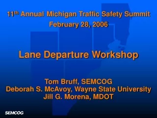 Lane Departure Related Crashes