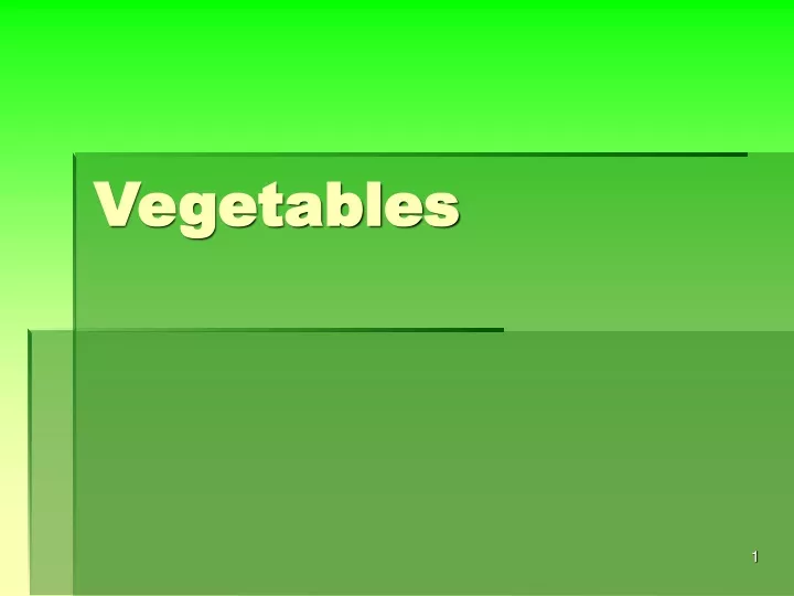 vegetables