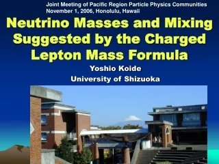 Neutrino Masses and Mixing Suggested by the Charged Lepton Mass Formula