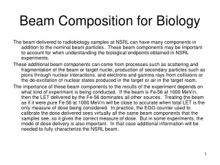 Beam Composition for Biology