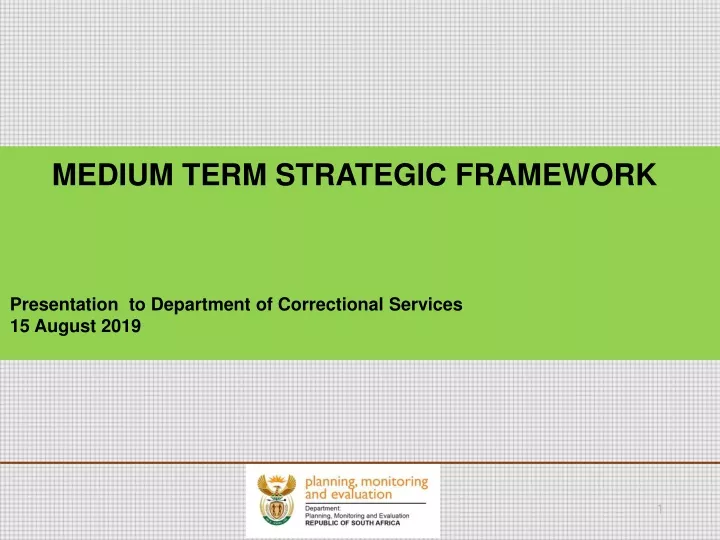 medium term strategic framework presentation