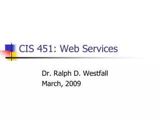 CIS 451: Web Services