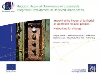 RegGov: Regional Governance of Sustainable Integrated Development of Deprived Urban Areas