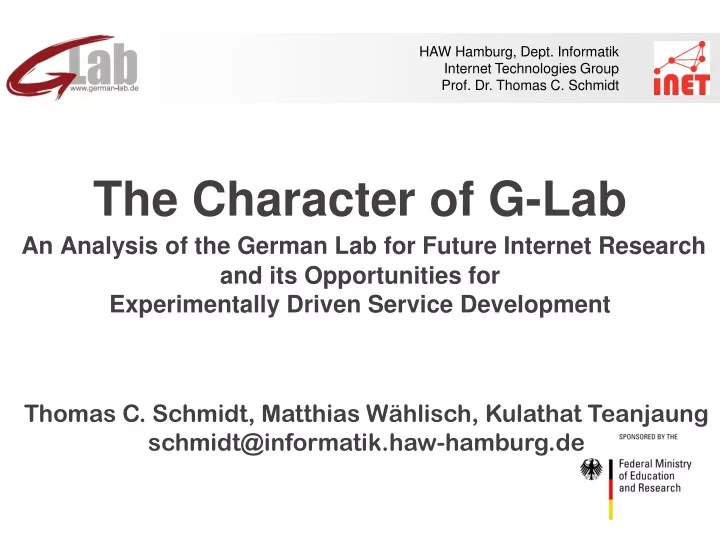 the character of g lab an analysis of the german