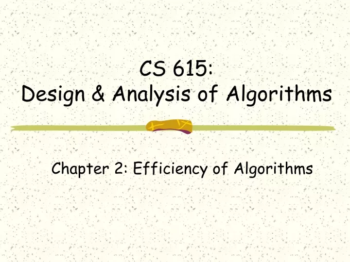 cs 615 design analysis of algorithms