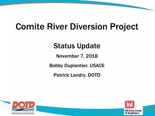 Comite  River Diversion Project DOTD Organization  C hart
