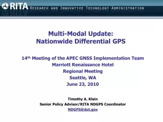 Multi-Modal Update: Nationwide Differential GPS
