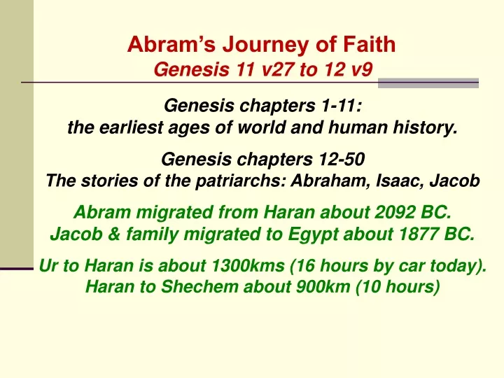 abram s journey of faith genesis