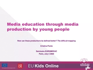 Media education through media production by young people