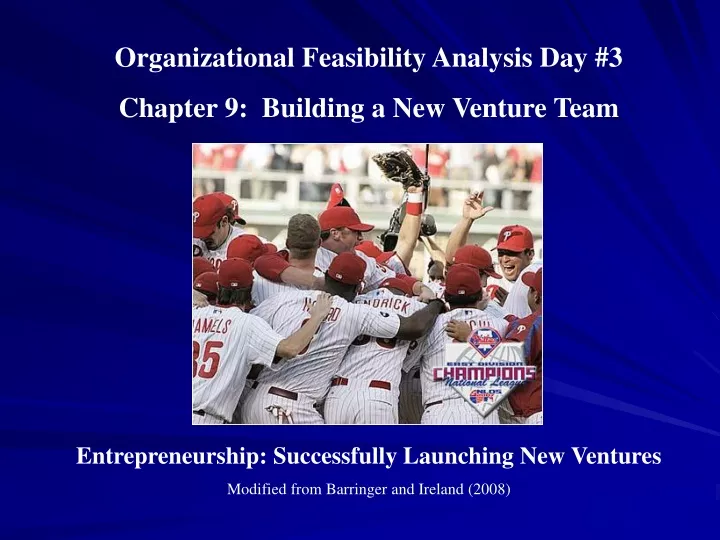 organizational feasibility analysis day 3 chapter