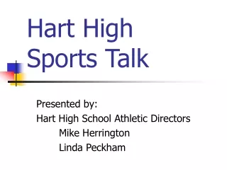 Hart High Sports Talk