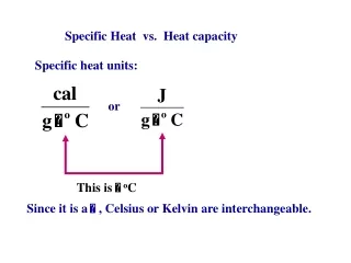 Specific Heat  vs.  Heat capacity
