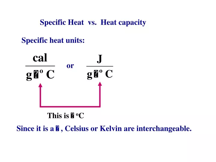 specific heat vs heat capacity