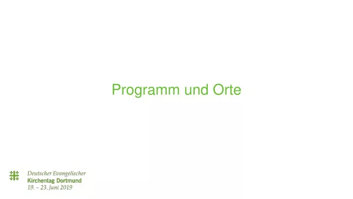 programm und orte