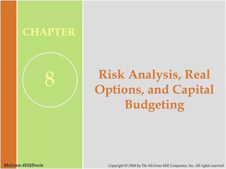 risk analysis real options and capital budgeting