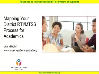 Mapping Your  District RTI/MTSS Process for  Academics Jim Wright interventioncentral