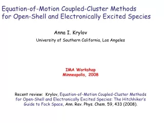 Equation-of-Motion Coupled-Cluster Methods  for Open-Shell and Electronically Excited Species