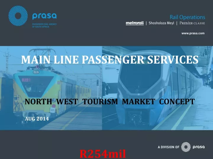main line passenger services north west tourism market concept