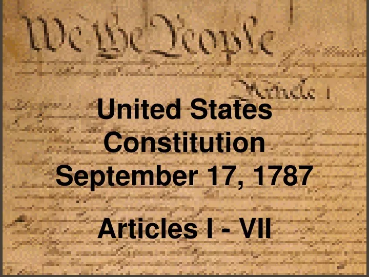united states constitution september 17 1787