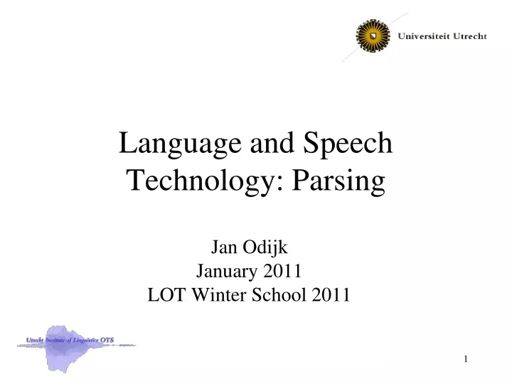 language and speech technology parsing