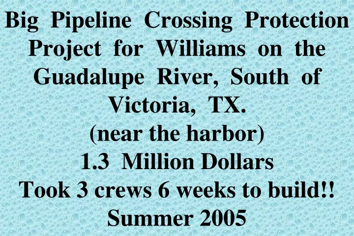 big pipeline crossing protection project