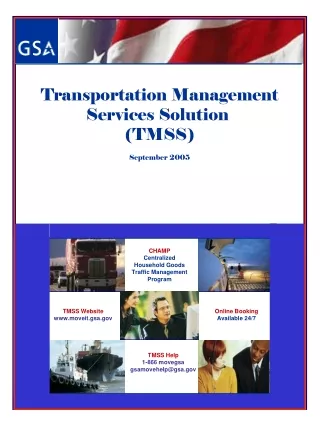 Transportation Management  Services Solution (TMSS) September 2005