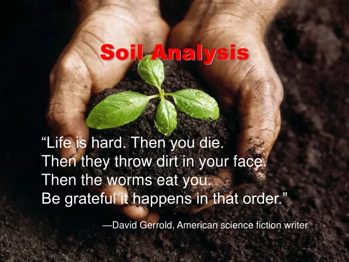 soil analysis