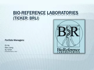 Bio-reference laboratories (ticker:  brli )