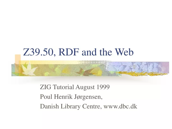 z39 50 rdf and the web