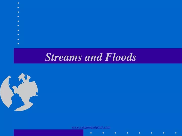 streams and floods