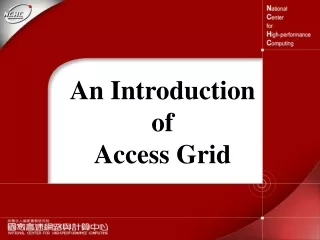 An Introduction  of Access Grid