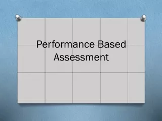 Performance Based Assessment