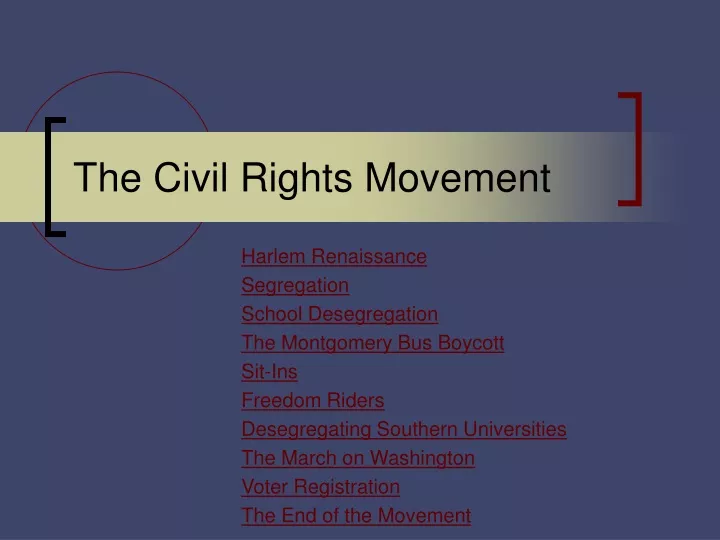 the civil rights movement