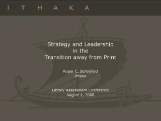 Strategy and Leadership  in the  Transition away from Print