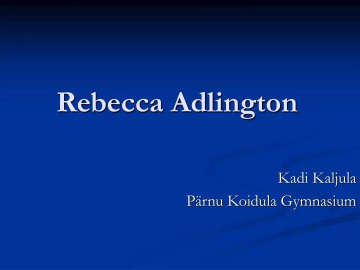 rebecca adlington