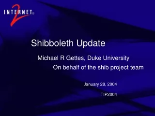 Shibboleth Update