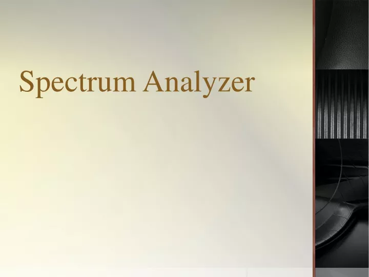 spectrum analyzer