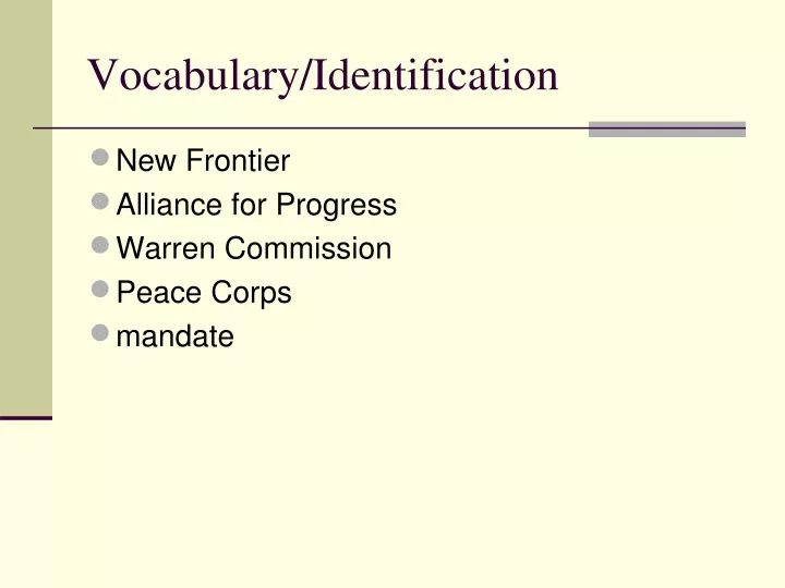 vocabulary identification