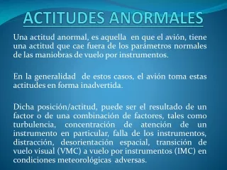 ACTITUDES ANORMALES