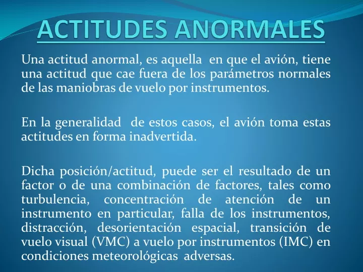 actitudes anormales