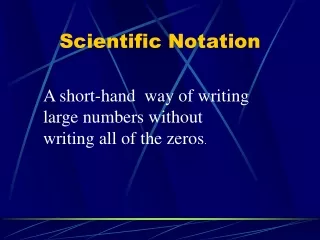 Scientific Notation