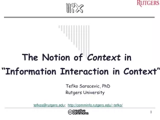 The Notion of  Context  in