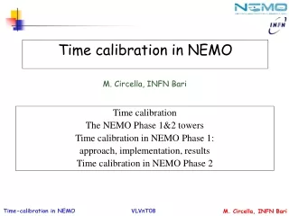 Time calibration in NEMO
