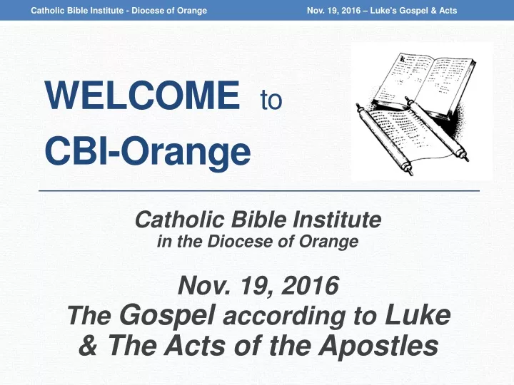 welcome to cbi orange