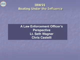 IBWSS  Boating Under the Influence