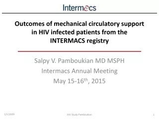 Outcomes of mechanical circulatory support in HIV infected patients from the INTERMACS registry