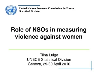 Role of NSOs in measuring violence against women