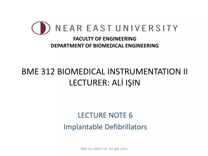 bme 312 biomedical instrumentation ii lecturer al i in
