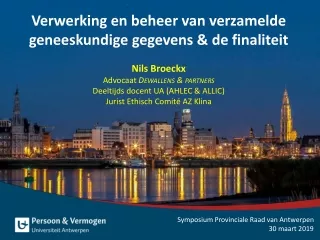Symposium Provinciale Raad van Antwerpen 30 maart 2019