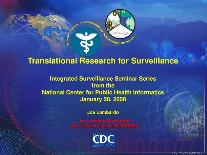 translational research for surveillance